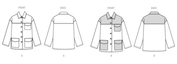 Butterick Schnittmuster - B7016 - Jackensortiment für die ganze Familie – Bild 9