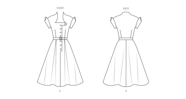 Butterick Schnittmuster - B7019 - Retro - bezauberndes Sommerkleid im Stil der 1950 er Jahre – Bild 4