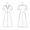 McCalls Schnittmuster M8525 - Sommerkleid mit mit glockigem Rock und kleinem Kragen – Bild 4