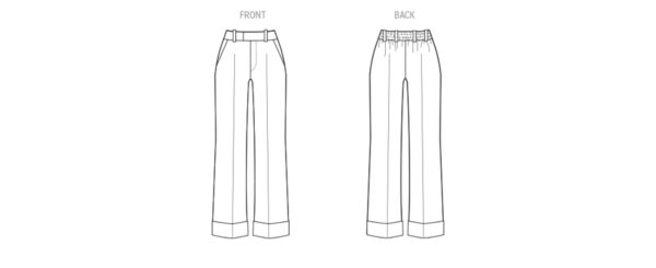 McCalls Schnittmuster M8527 - lässig, sportliche Damenhose mit Aufschlag – Bild 5