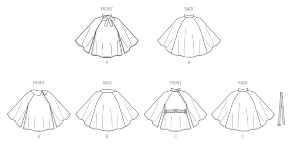 McCalls Schnittmuster M8538 - Poncho - Cape - Überwurf für Kinder – Bild 7