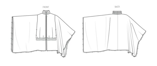 knowME Schnittmuster - ME2102 - ausgefallener Überwurf, Poncho – Bild 6
