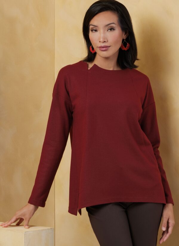Vogue Schnittmuster V2067 - Damenshirt oder Kapuzenjacke – Bild 2