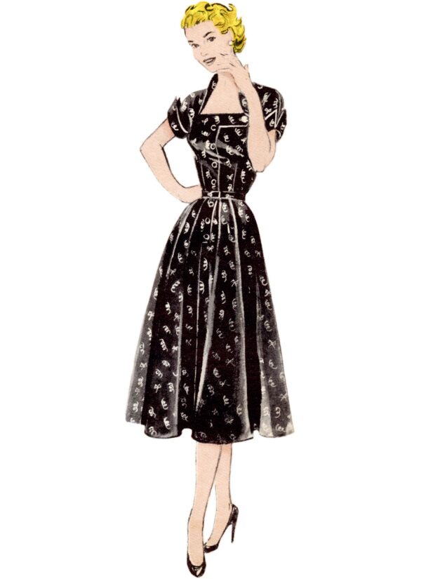 Butterick Schnittmuster - B7019 - Retro - bezauberndes Sommerkleid im Stil der 1950 er Jahre – Bild 3