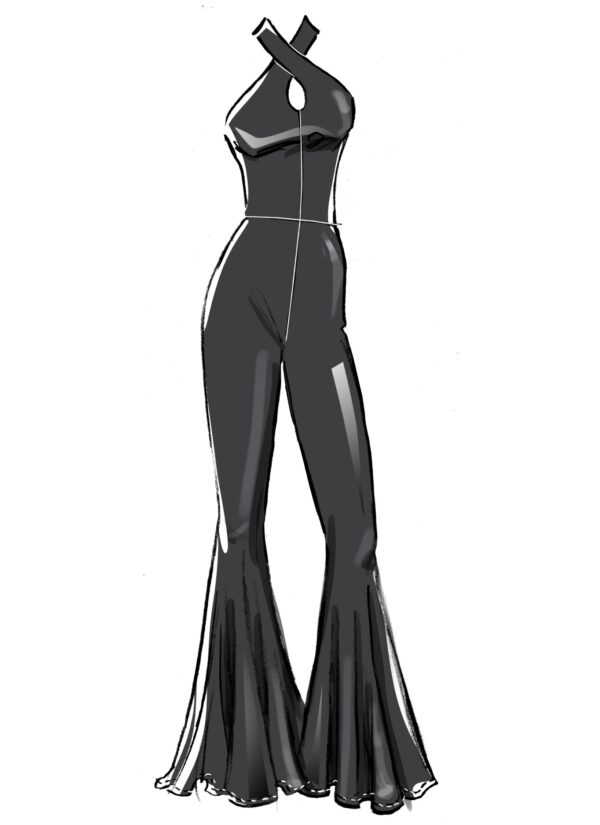 McCalls Schnittmuster M8534 - eleganter Träger Catsuit für festliche Gelegenheiten – Bild 3