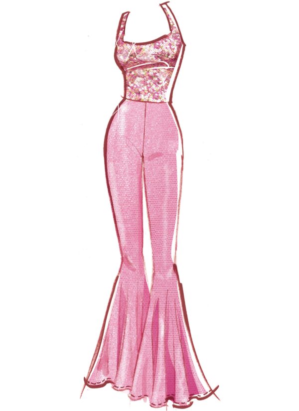 McCalls Schnittmuster M8534 - eleganter Träger Catsuit für festliche Gelegenheiten – Bild 4