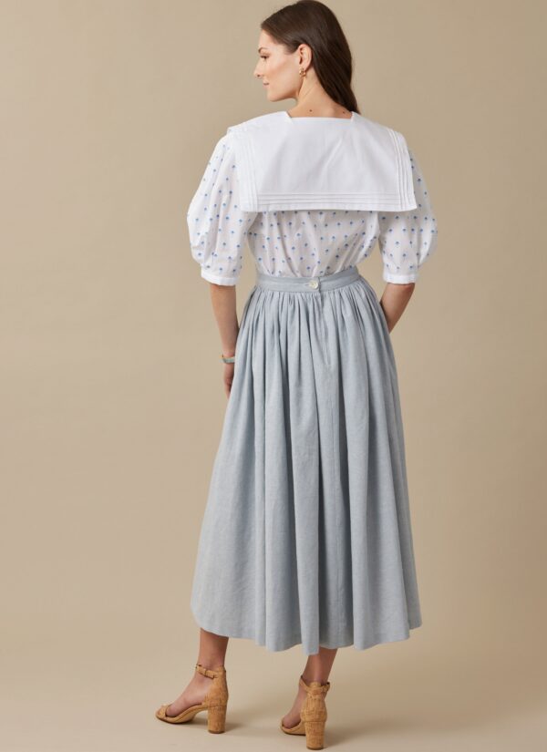 McCalls Schnittmuster M8540 - Vintage - verspieltes Sommerkleid mit Matrosenkragen, Stil der 80 er Jahre – Bild 4