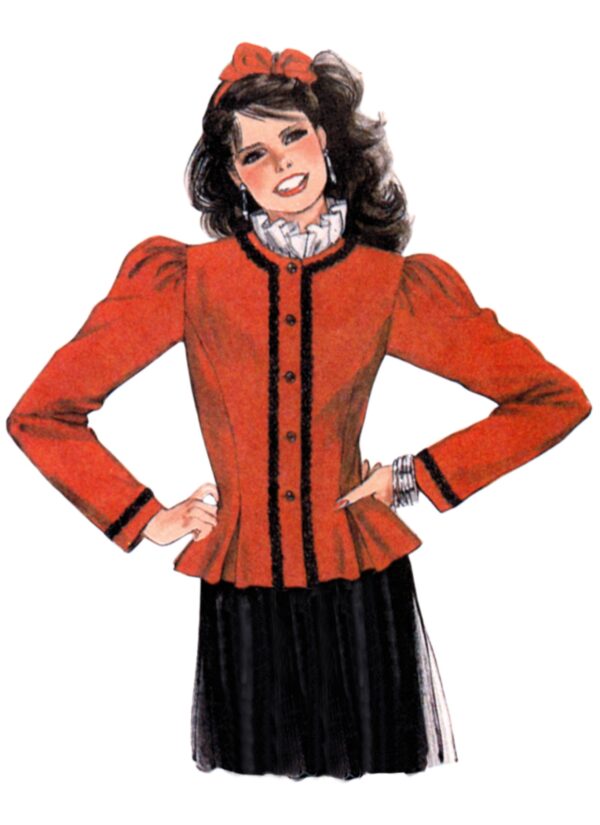 McCalls Schnittmuster M8541 - Vintage - kurze Damenjacke, mit Schösschen, Stil der 80er – Bild 4