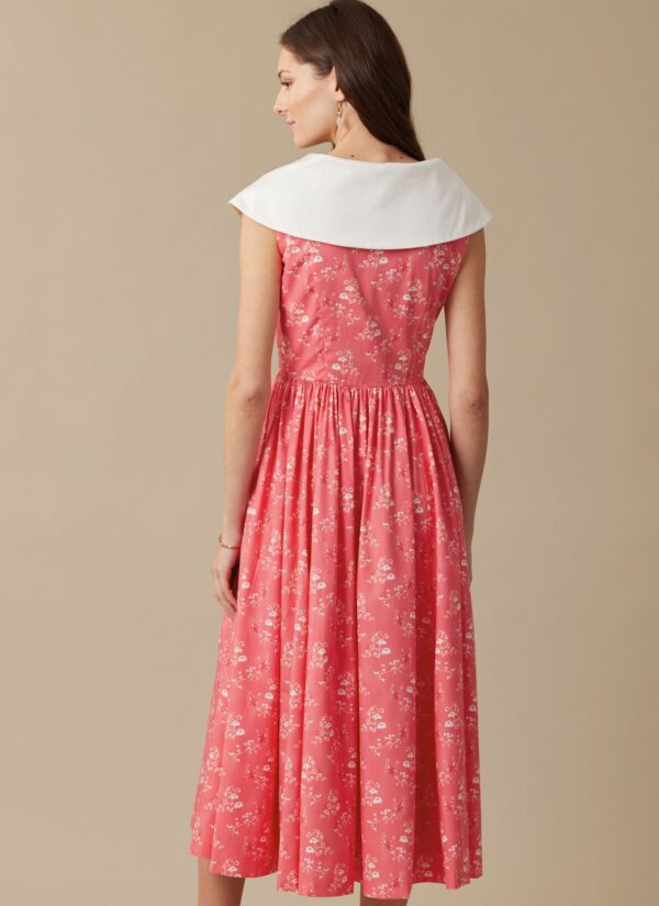 McCalls Schnittmuster M8539 - Vintage - elegantes Sommerkleid mit Schleifenkragen, Stil der 80 er Jahre – Bild 5