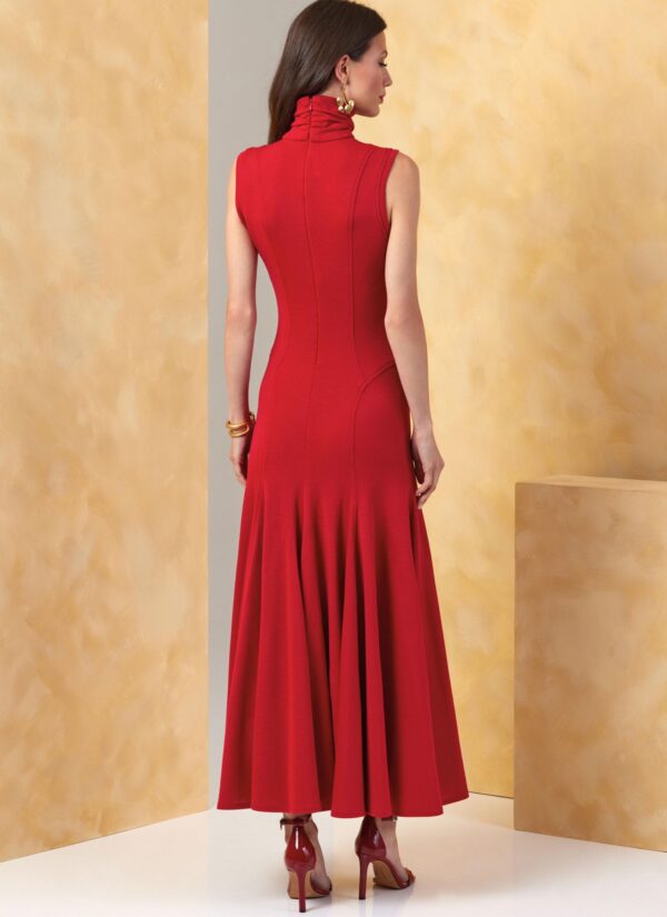 Vogue Schnittmuster V2064 - Jerseykleid mit Godetfalten am Saum – Bild 6