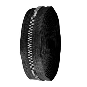2,5m endlos Reißverschluss - 8mm Spirale - inkl. 5 Zipper - 3,38€/m