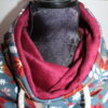 Loop - Dreiecksloop - French Terry + Alpenfleece - blau + bordeaux – Bild 2