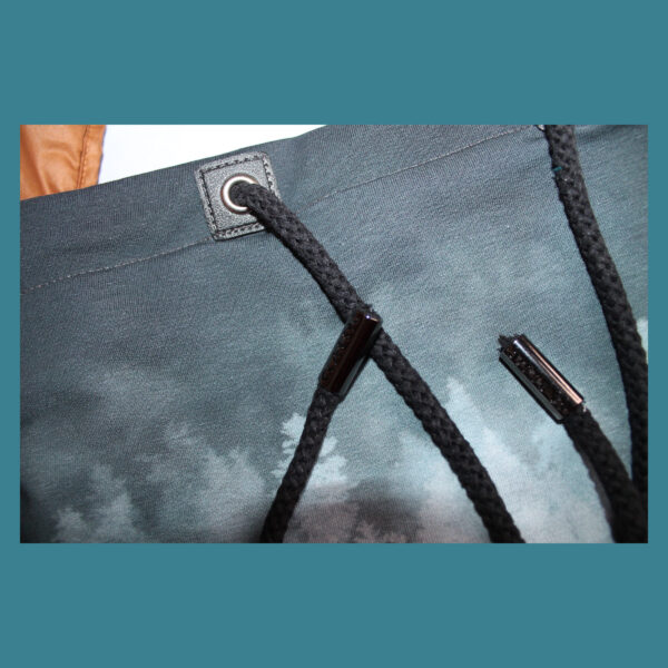 Loop - Dreiecksloop - French Terry + Alpenfleece - grau + terrakotta – Bild 4