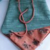Loop - Dreiecksloop - Jersey gesteppt + Alpenfleece - grün + terrakotta – Bild 2