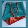Loop - Dreiecksloop - Jersey gesteppt + Alpenfleece - grün + terrakotta – Bild 5