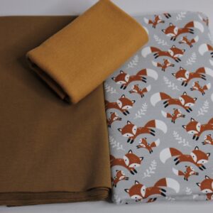 Stoffpaket - Jersey - Kinderbekleidung - Füchse - Grau / Braun - SPJ 12