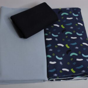 Stoffpaket - Jersey - Kinderbekleidung - Striche - Dunkelblau / Hellblau - SPJ 13