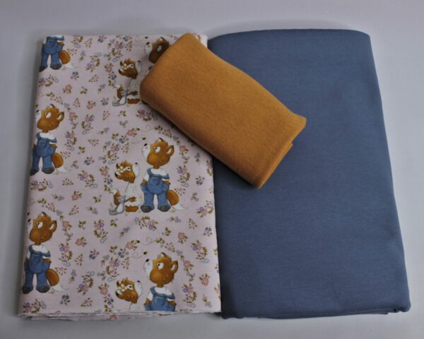 Stoffpaket - Jersey - Kinderbekleidung - Bärenfreunde - Rosa / Blau - SPJ 14 – Bild 3