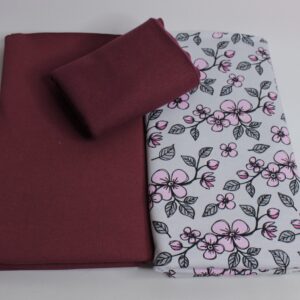 Stoffpaket - Jersey - Kinderbekleidung - Kirschblüte - Rosa / Bordeaux - SPJ 19