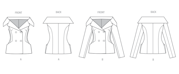Vogue Schnittmuster - V2073 - Jacke oder Weste mit großem Ausschnitt – Bild 8
