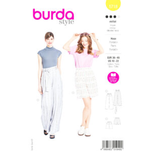 Burda Style Schnittmuster Nr. 5718 - Hose - Marlenehose oder Shorts