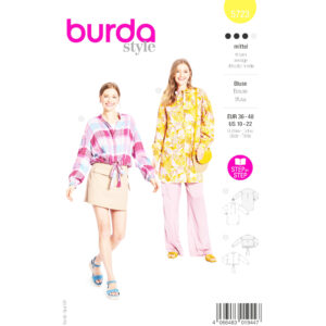 Burda Style Schnittmuster Nr. 5723 - Bluse - Blusenjacke - verdeckte Knopfleiste