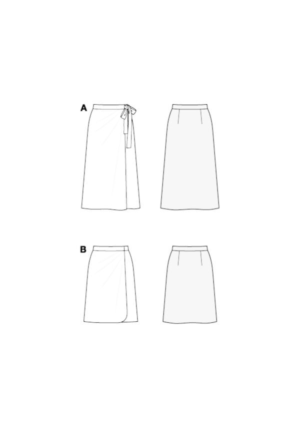 Burda Style Schnittmuster Nr. 5725 - Rock - Wickelrock - asymmetrische Falten – Bild 8