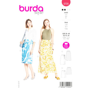 Burda Style Schnittmuster Nr. 5725 - Rock - Wickelrock - asymmetrische Falten