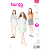 Burda Easy Schnittmuster Nr. 5726 - Rock - Sommerrock - 3 Varianten