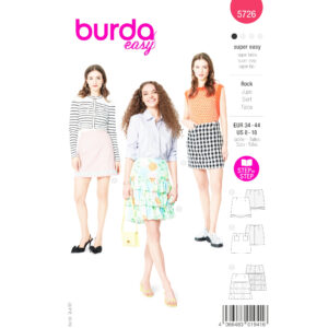 Burda Easy Schnittmuster Nr. 5726 - Rock - Sommerrock - 3 Varianten