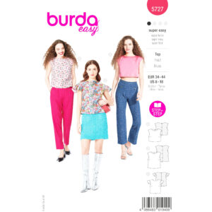 Burda Easy Schnittmuster Nr. 5727 - Top - Bluse - Shirt - 3 Varianten