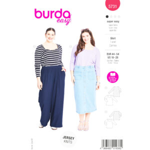 Burda Easy Schnittmuster Nr. 5731 - Oberteil - Shirt - Top - Große Größen
