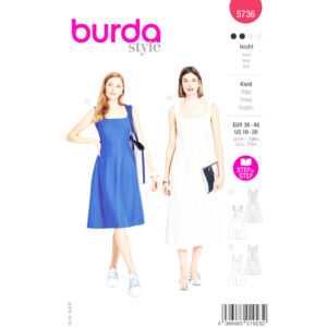 Burda Style Schnittmuster Nr. 5736 - Kleid - Sommerkleid - Trägerkleid