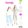 Burda Style Schnittmuster Nr. 5741 - Kleid & Bluse - Raglanärmeln - Saumrüsche