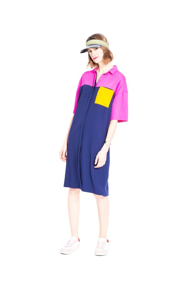 Burda Style Schnittmuster Nr. 5742 - Kleid - Hemdkragen - verdeckte Knopfleiste – Bild 5