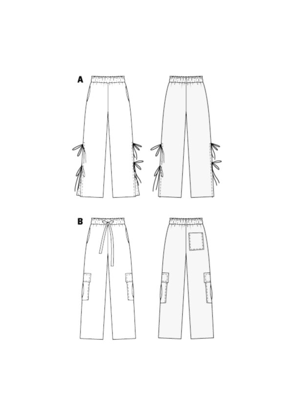 Burda Style Schnittmuster Nr. 5743 - Hose - Track-Pants - Cargohose – Bild 8