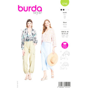 Burda Style Schnittmuster Nr. 5745 - Oberteil - Bluse - V-Ausschnitt