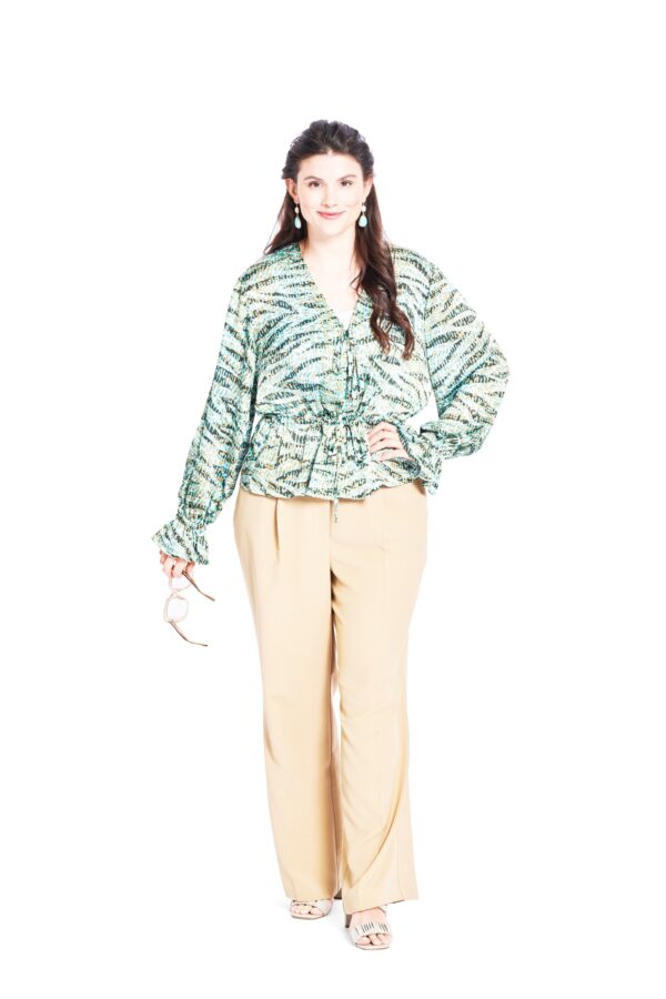 Burda Style Schnittmuster Nr. 5746 - Bluse - V-Ausschnitt - Bindebänder – Bild 2