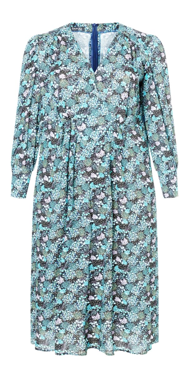 Burda Style Schnittmuster Nr. 5748 - Kleid - feminin - V-Ausschnitt - curvy Mode – Bild 3