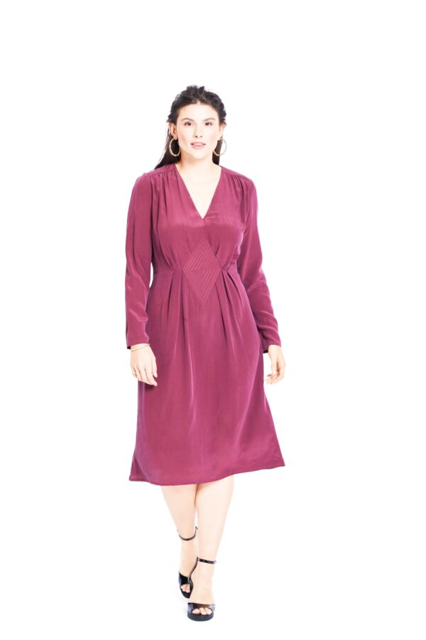 Burda Style Schnittmuster Nr. 5748 - Kleid - feminin - V-Ausschnitt - curvy Mode – Bild 5
