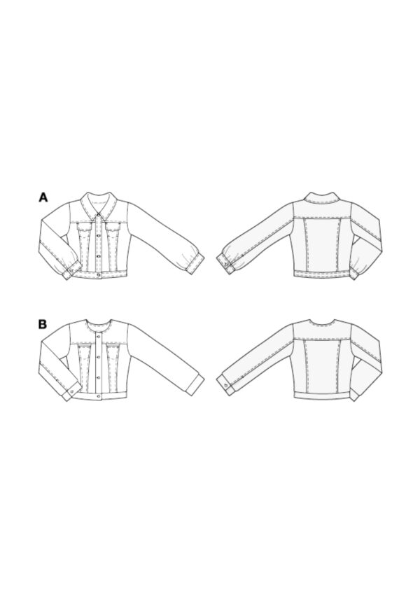 Burda Style Schnittmuster Nr. 5749 - Jacke - kurz - klassische Jeansjacke – Bild 8