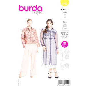 Burda Style Schnittmuster Nr. 5750 - Jacke - Blusenjacke - Klappentaschen