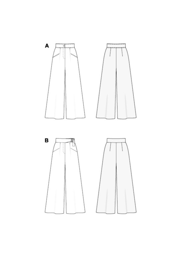 Burda Style Schnittmuster Nr. 5751 - Hose - weites Bein - Bundfalten – Bild 8