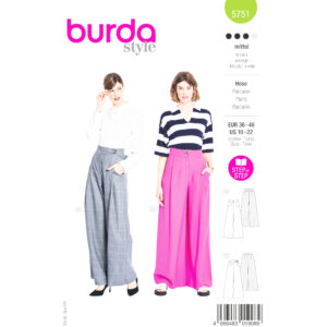 Burda Style Schnittmuster Nr. 5751 - Hose - weites Bein - Bundfalten