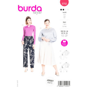 Burda Style Schnittmuster Nr. 5752 - Shirt - Tropfenausschnitt - hinten gebunden