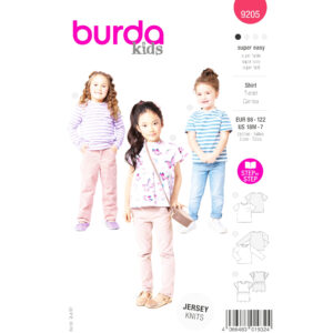 Burda Kids Schnittmuster Nr. 9205 - Shirt - Kurzarm oder Longsleeve