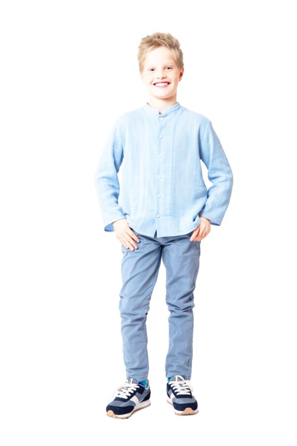 Burda Kids Schnittmuster Nr. 9209 - Hemd - Stehkragen oder Klappkragen – Bild 2