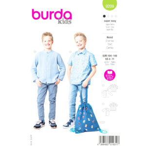 Burda Kids Schnittmuster Nr. 9209 - Hemd - Stehkragen oder Klappkragen