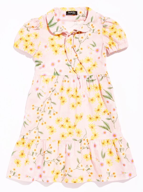 Burda Kids Schnittmuster Nr. 9212 - Kleid - Bubikragen oder Rüschen – Bild 5