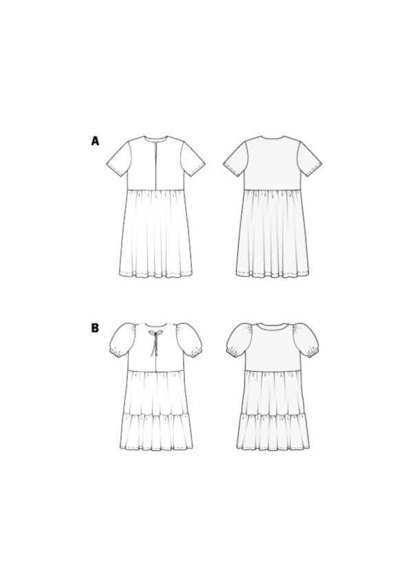 Burda Kids Schnittmuster Nr. 9212 - Kleid - Bubikragen oder Rüschen – Bild 6